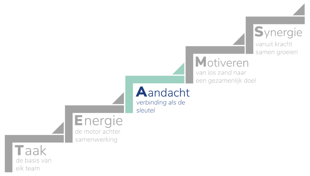 TEAMS Framework teamcoaching – stappen naar samenwerking. Aandacht.
